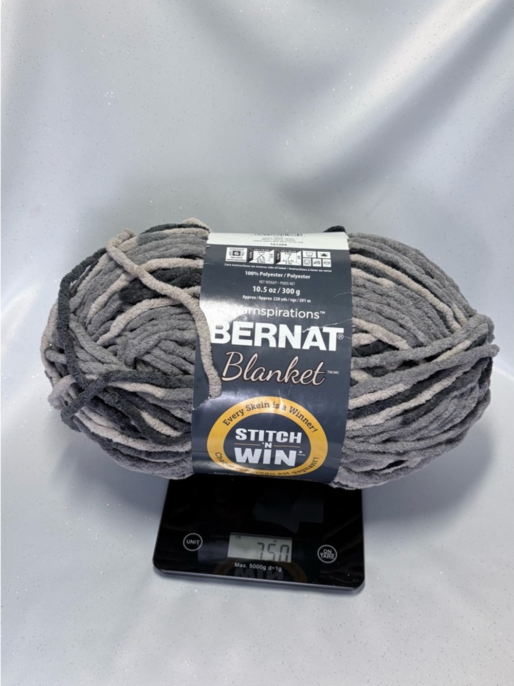 Bernat Blanket Chunky Yarn - Gray Ombre
